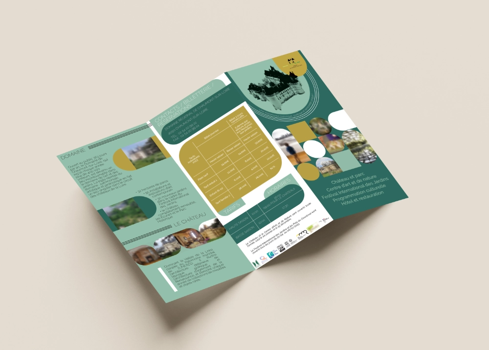 Plaquette pour le domaine de Chaumont sur Loire