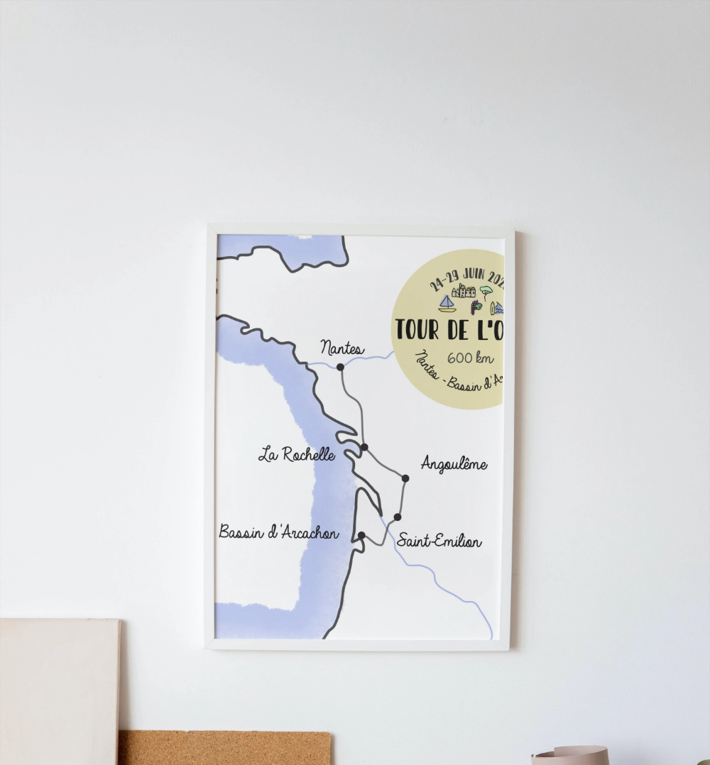 Carte du tour de l'Ouest