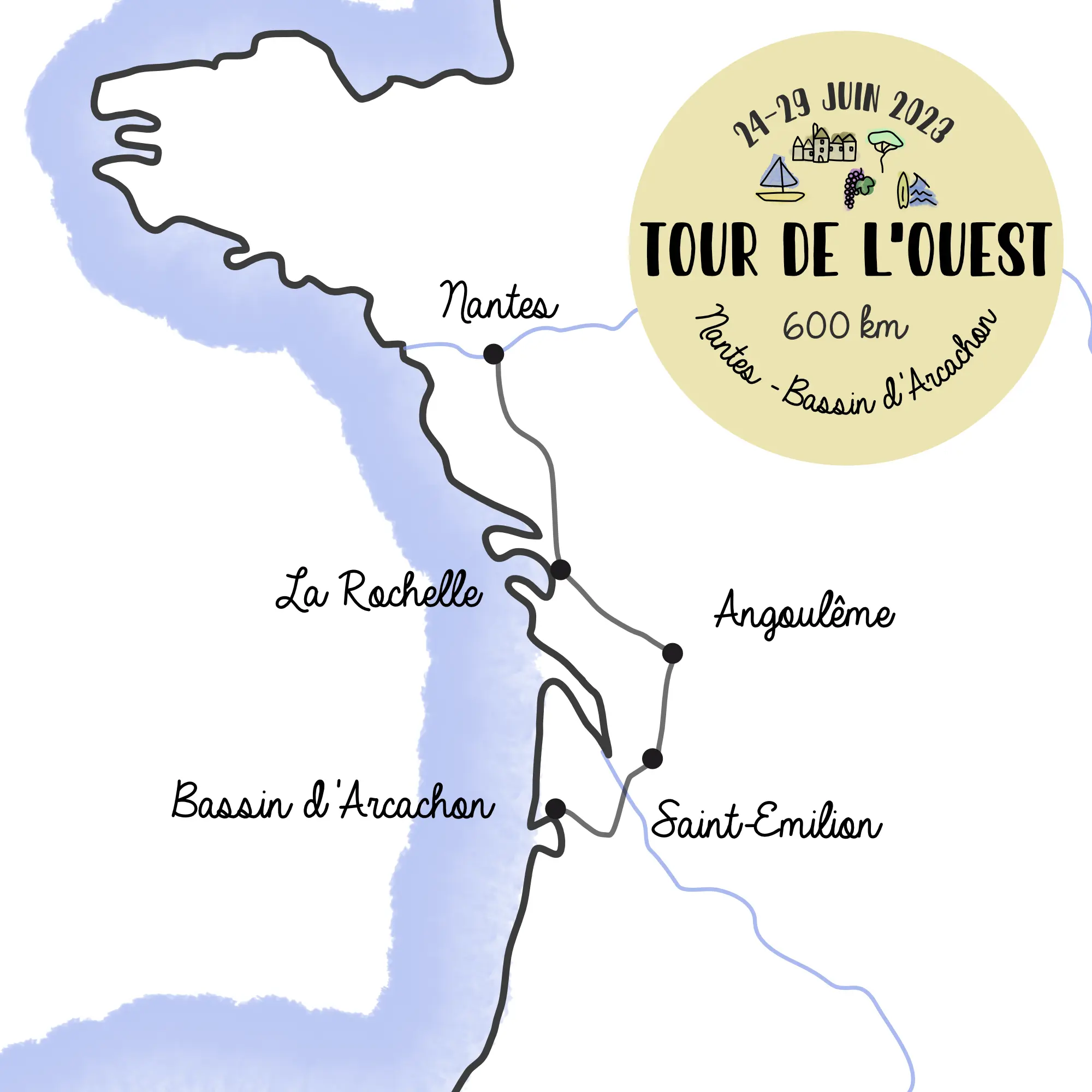 Carte de notre trajet