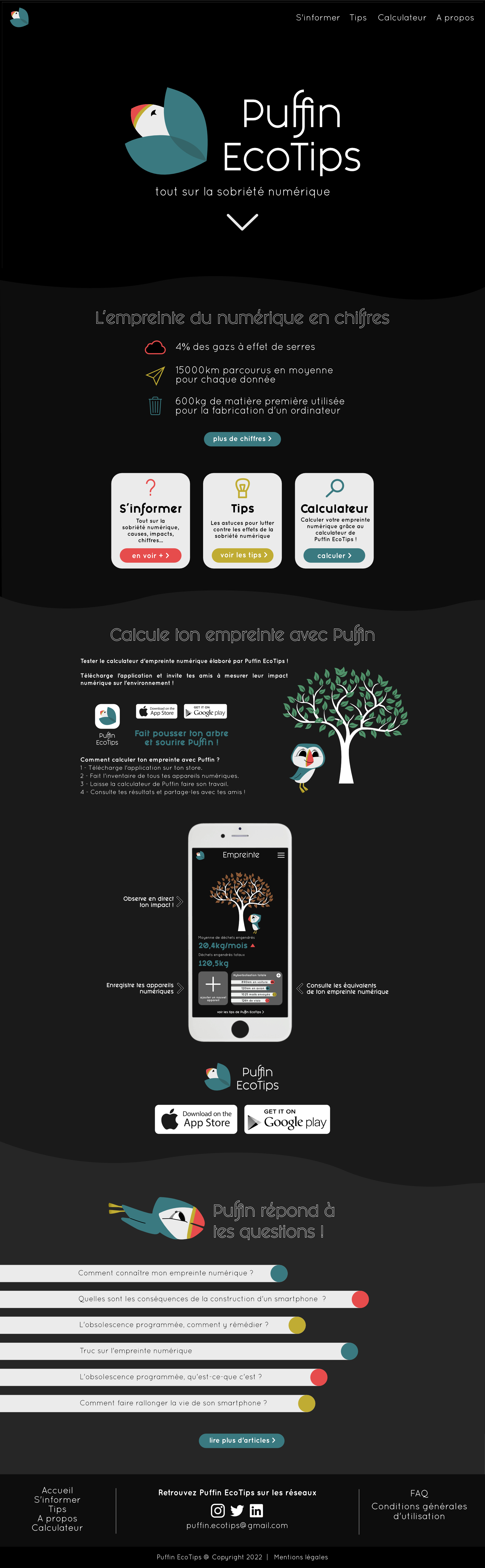 Webdesign du site vitrine